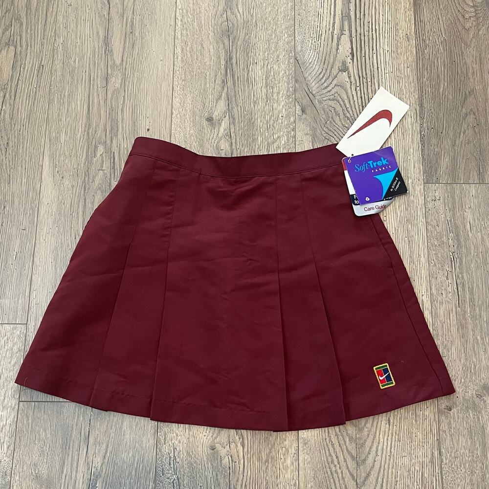 NWT Vintage Nike Tennis Skirt 1997 Deadstock Red Pleated Tennis Skirt | Small